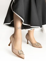 Pantofi Stiletto J-200 APRICOT | CHERIE