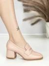 Pantofi cu Toc Gros L72168E APRICOT | ABLOOM
