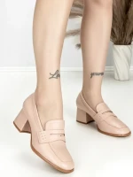 Pantofi cu Toc Gros L72168E APRICOT | ABLOOM