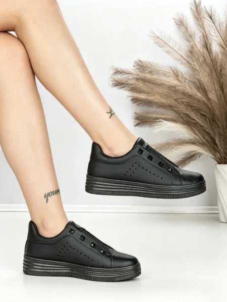 Sneakers Dama HY-285 ALL BLACK | ABLOOM