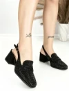 Pantofi cu Toc Gros L8576G BLACK | ABLOOM