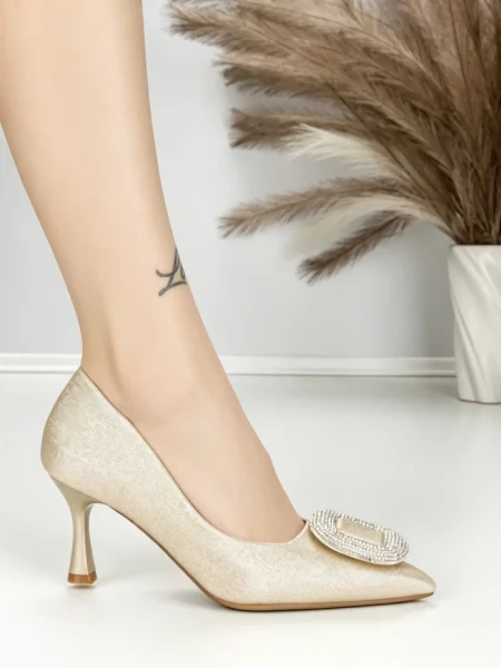Pantofi Stiletto A7910-1 GOLD | ABLOOM