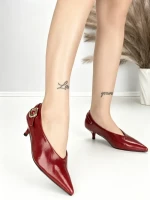Pantofi cu Toc mic L6-71-4 WINE | ABLOOM