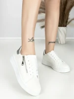 Sneakers Dama BK-56-6 WHITE-SILVER | ABLOOM