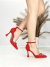Sandale Dama cu Toc Subtire 6DC8 RED | MEI