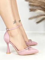 Sandale Dama cu Toc Subtire 6DC8 PINK | MEI