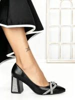 Pantofi cu Toc Gros DD89933 BLACK | ABLOOM