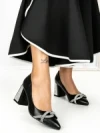 Pantofi cu Toc Gros DD89933 BLACK | ABLOOM