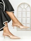 Pantofi cu Toc mic K726 NUDE | ABLOOM