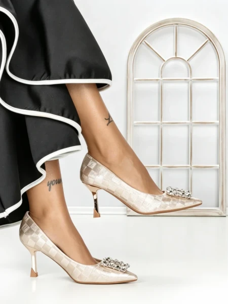 Pantofi Stiletto L8569P CHAMPAGNE | ABLOOM
