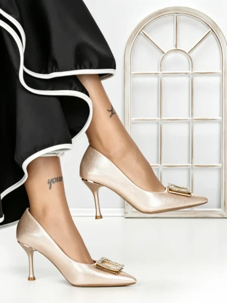 Pantofi Stiletto A7847-1 CHAMPAGNE | ABLOOM