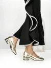 Pantofi cu Toc mic 77-554 GOLD | CM