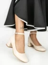 Pantofi cu Toc mic 77-559 BEIGE | CM