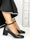 Pantofi cu Toc mic 77-559 BLACK | CM