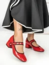 Pantofi cu Toc mic 77-555 RED | CM