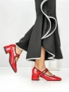Pantofi cu Toc mic 77-555 RED | CM