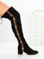 Cizme Dama cu Toc HFN-6128 BLACK | ANNALISE