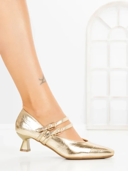 Pantofi cu Toc mic JM270E ORO | ANNALISE