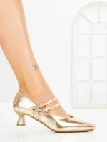 Pantofi cu Toc mic JM270E ORO | ANNALISE