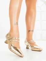 Pantofi cu Toc mic JM270E ORO | ANNALISE