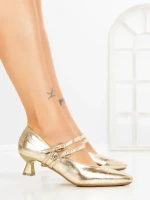 Pantofi cu Toc mic JM270E ORO | ANNALISE