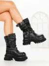 Ghete Dama cu Platforma 1899-18S BLACK | MEI