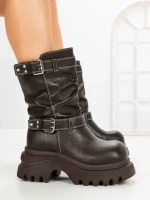 Ghete Dama cu Platforma 1899-18S BROWN | MEI