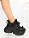 Pantofi Sport Dama cu Platforma 6668-3 BLACK | MEI