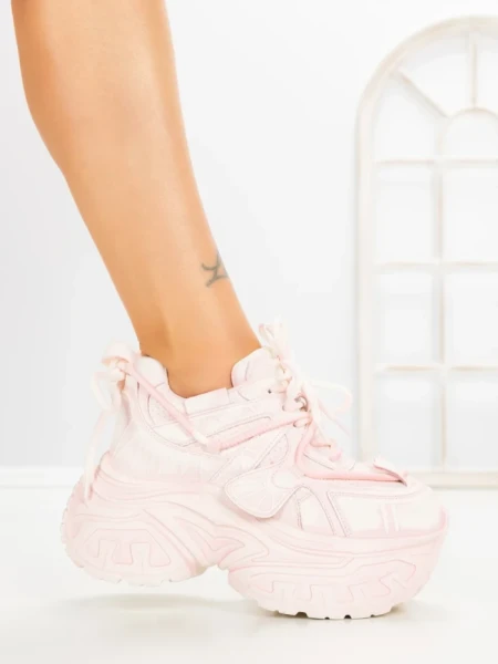 Pantofi Sport Dama cu Platforma 6668-3 PINK | MEI