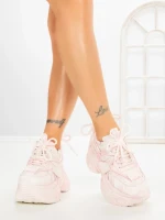 Pantofi Sport Dama cu Platforma 6668-3 PINK | MEI