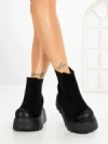 Ghete Dama cu Platforma 8556-2 BLACK | MEI