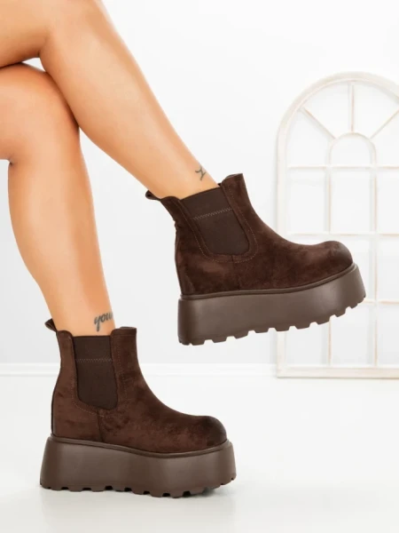 Ghete Dama cu Platforma 8556-2 BROWN | MEI