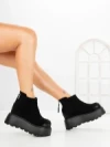 Ghete Dama cu Platforma 8556-3 BLACK | MEI