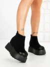 Ghete Dama cu Platforma 8556-3 BLACK | MEI
