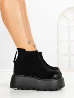 Ghete Dama cu Platforma 8556-3 BLACK | MEI