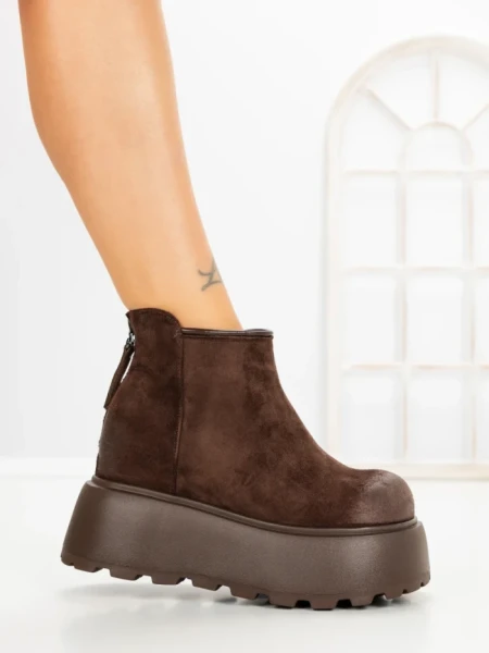 Ghete Dama cu Platforma 8556-3 BROWN | MEI