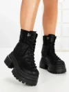 Ghete Dama cu Platforma 8505-3 BLACK | MEI