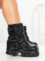 Ghete Dama cu Platforma 9566-21S BLACK | MEI