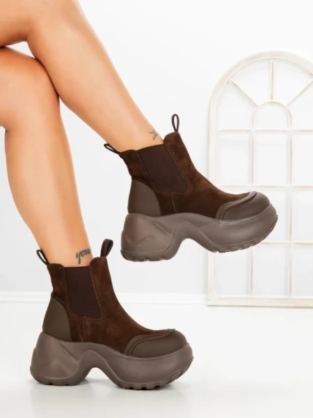 Ghete Dama cu Platforma 7780-30C BROWN | MEI