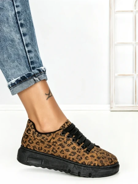Sneakers Dama 6XJ5 BROWN-LEOPARD | MEI