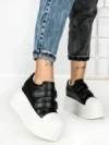 Pantofi Sport Dama cu Platforma 3621-5 BLACK | MEI
