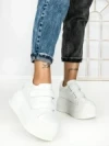 Pantofi Sport Dama cu Platforma 3621-5 WHITE | MEI