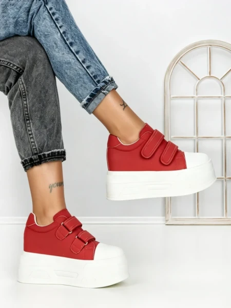 Pantofi Sport Dama cu Platforma 3621-5 RED | MEI