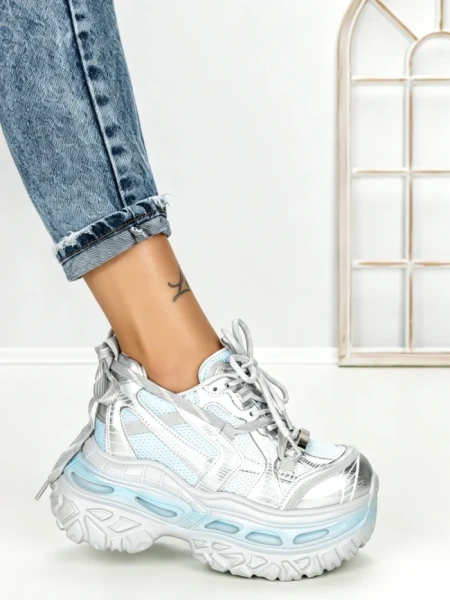 Pantofi Sport Dama cu Platforma 7917-129 BLUE | MEI