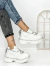 Pantofi Sport Dama cu Platforma 7917-129 SILVER | MEI