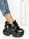 Pantofi Sport Dama cu Platforma 7917-278 BLACK | MEI