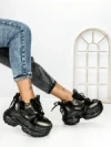 Pantofi Sport Dama cu Platforma 7917-278 BLACK | MEI
