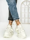 Pantofi Sport Dama cu Platforma 7917-278 WHITE | MEI