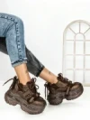 Pantofi Sport Dama cu Platforma 7917-278 BROWN | MEI