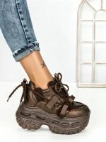 Pantofi Sport Dama cu Platforma 7917-278 BROWN | MEI